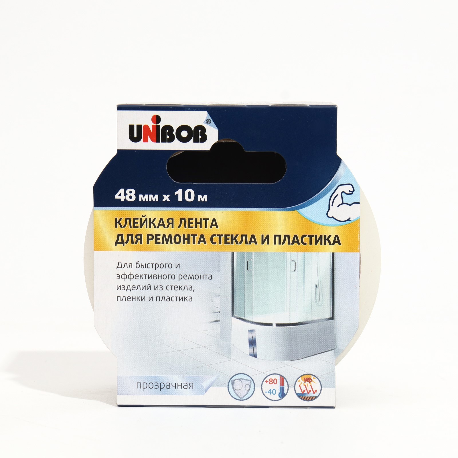 Невидимая клейкая лента UNIBOB для сращивания стекла и пластика 48мм х ...