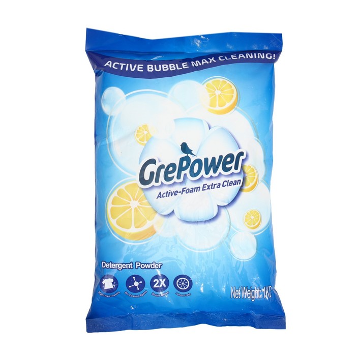 Стиральный порошок GrePower Супер-чистота активная пена 1 кг