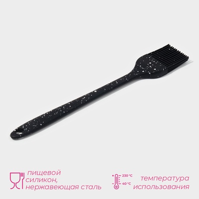 Кисть Доляна «Орион», силикон, 20.5×3.3×0.9 см, чёрная