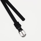 Ремень женский, ширина 1.3 см, винт, пряжка металл, цвет чёрный - фото 39808217