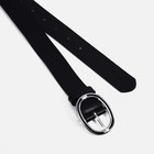 Ремень женский, ширина 3 см, винт, пряжка металл, цвет чёрный - фото 25274248