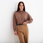 Ремень женский, ширина 3 см, винт, пряжка металл, цвет чёрный - фото 25274249