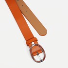 Ремень женский, ширина 3 см, винт, пряжка металл, цвет рыжий - фото 22113234