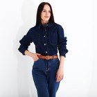 Ремень женский, ширина 3 см, винт, пряжка металл, цвет рыжий - фото 22113235