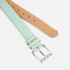 Ремень женский, ширина 3.5 см, винт, пряжка металл, цвет зелёный - фото 22113345