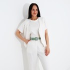 Ремень женский, ширина 3.5 см, винт, пряжка металл, цвет зелёный - фото 22113346