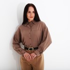Ремень женский, ширина 2.8 см, пряжка металл, пряжка металл, цвет чёрный 9562372 - фото 16978800
