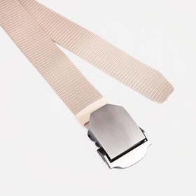 

Ремень мужской, ширина 4 см, пряжка зажим, цвет бежевый