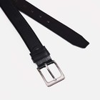 Ремень мужской «Великан», ширина 3,5 см, пряжка металл, винт, цвет чёрный - фото 42139427