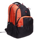 Рюкзак молодёжный 45 х 32 х 23 см, эргономичная спинка, отделение для ноутбука, Grizzly, чёрный/оранжевый RU-330-1_3 - Фото 2