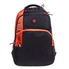 Рюкзак молодёжный 45 х 32 х 23 см, эргономичная спинка, отделение для ноутбука, Grizzly, чёрный/оранжевый RU-330-1_3 - Фото 3