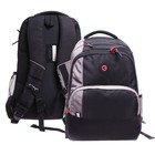 Рюкзак молодежный 45 х 32 х 23 см, эргономичная спинка, отделение для ноутбука, Grizzly 330, чёрный/серый RU-330-1_1 - фото 9596275