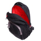 Рюкзак молодежный 45 х 32 х 23 см, эргономичная спинка, отделение для ноутбука, Grizzly 330, чёрный/серый RU-330-1_1 - фото 9596284