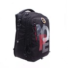 Рюкзак молодежный 42 х 31 х 22 см, эргономичная спинка, отделение для ноутбука, Grizzly 338, чёрный/красный RU-338-4_3 - фото 26002490