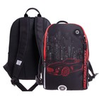Рюкзак молодежный 38 х 29 х 16 см, эргономичная спинка, Grizzly 351, чёрный/красный RB-351-5_4 - фото 10371598