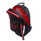 Рюкзак молодежный 38 х 29 х 16 см, эргономичная спинка, Grizzly 351, чёрный/красный RB-351-5_4 - Фото 9