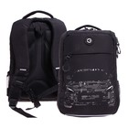 Рюкзак молодёжный, 39 х 26 х 19 см, Grizzly 356, эргономичная спинка, отделение для ноутбука, чёрный/серый RB-356-3_1 - фото 319362272
