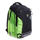 Рюкзак школьный, 40 х 27 х 16 см, Grizzly 259, эргономичная спинка, отделение для ноутбука, чёрный/салатовый RB-259-1m_3 - Фото 2