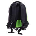 Рюкзак школьный, 40 х 27 х 16 см, Grizzly 259, эргономичная спинка, отделение для ноутбука, чёрный/салатовый RB-259-1m_3 - Фото 5