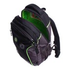 Рюкзак школьный, 40 х 27 х 16 см, Grizzly 259, эргономичная спинка, отделение для ноутбука, чёрный/салатовый RB-259-1m_3 - Фото 9