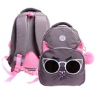 Рюкзак школьный, 40 х 27 х 20 см, Grizzly 360, эргономичная спинка, отделение для ноутбука, + брелок, серый RG-360-7_4 - фото 26002511