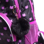 Рюкзак школьный, 40×27×20 см, Grizzly 360, эргономичная спинка, отделение для ноутбука, чёрный/сиреневый RG-360-5_3 - Фото 11