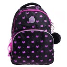 Рюкзак школьный, 40×27×20 см, Grizzly 360, эргономичная спинка, отделение для ноутбука, чёрный/сиреневый RG-360-5_3 - Фото 3