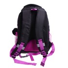 Рюкзак школьный, 40 х 27 х 20 см, Grizzly 360, эргономичная спинка, отделение для ноутбука, чёрный/сиреневый RG-360-5_3 - Фото 5