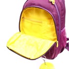 Рюкзак школьный, 40 х 27 х 20 см, Grizzly 361, эргономичная спинка, отделение для ноутбука, + брелок, фиолетовый RG-361-3_4 - Фото 8