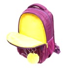Рюкзак школьный, 40 х 27 х 20 см, Grizzly 361, эргономичная спинка, отделение для ноутбука, + брелок, фиолетовый RG-361-3_4 - Фото 9