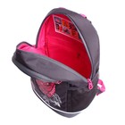 Рюкзак школьный, 38 х 28 х 18 см, Grizzly 363, эргономичная спинка, тёмно-серый/розовый RG-363-10_1 - Фото 9