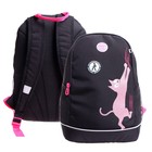 Рюкзак школьный, 38 х 28 х 18 см, Grizzly 363, эргономичная спинка, чёрный/розовый RG-363-11_1 - фото 319362439