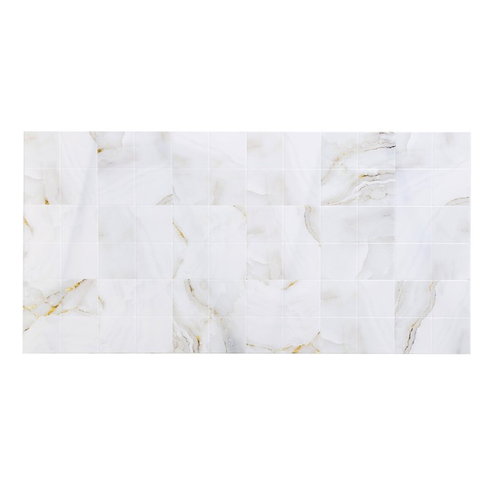 Стеновая панель ПВХ «Плитка венера», 485×960 мм, цвет белый/бежевый - Фото 1