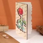 Конверт деревянный резной "Универсальный!" роза 9580024