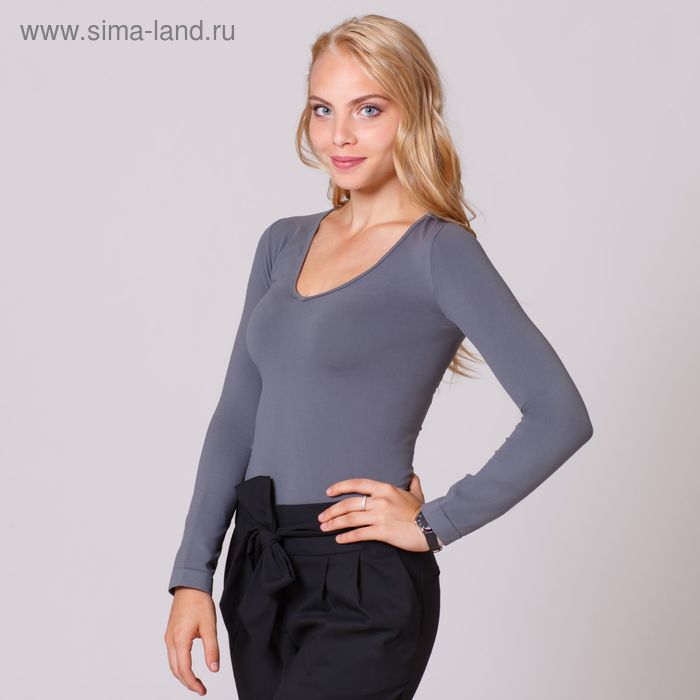 Джемпер женский бесшовный ARTG MAGLIA SCOLLO V MANICA LUNGA (grey, S/M) - Фото 1