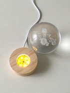 Световая фигурка стекло «Шар. Голограмма: Космонавт и планеты», d=8 см, подставка дерево, USB, 8×8×9.5 см - Фото 7