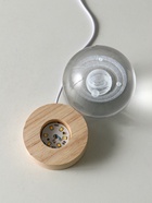 Световая фигурка стекло «Шар. Голограмма: Солнечная система», d=8 см, подставка дерево, USB, 8×8×9.5 см - фото 59349189