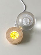 Световая фигурка стекло «Шар. Голограмма: Солнечная система», d=8 см, подставка дерево, USB, 8×8×9.5 см - фото 59349190