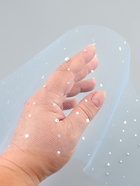 Фатин с блёстками, 15 см, 23±1 м, 11±1 г/м², голубой №21 - Фото 3