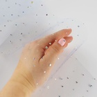 Фатин с блёстками, 15 см, 23±1 м, 11±1 г/м², голубой №21 - Фото 4