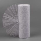 Фатин с глиттером, 15 см,9±0.5 м, 11±1 г/м², цвет серебряный №06 - Фото 1