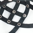 Намордник кожаный, размер 24 (американский коккер-спаниель, цвергшнауцер), чёрный - фото 23654924