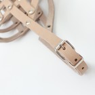 Намордник кожаный, размер 26 (английский коккер-спаниель, фокстерьер, лайка мелкая), бежевый - фото 24509041