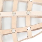 Намордник кожаный, размер 26 (английский коккер-спаниель, фокстерьер, лайка мелкая), бежевый - фото 24509042