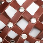 Намордник кожаный, размер 26 (английский коккер-спаниель,фокстерьер,лайка мелкая), коньячный - фото 25445698