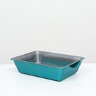 Туалет глубокий с сеткой 36×25×9 см, серый/бирюзовый - Фото 2