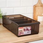 Контейнер для хранения без крышки Econova OPTIMA, 11.5 л, пластик, 24.2×45×12.9 см, коричневый - Фото 12