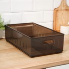 Контейнер для хранения без крышки Econova OPTIMA, 11.5 л, пластик, 24.2×45×12.9 см, коричневый - Фото 3