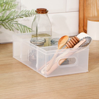 Контейнер для хранения без крышки ROLLY, 2.65 л, 15×26.6×8.7 см, прозрачный