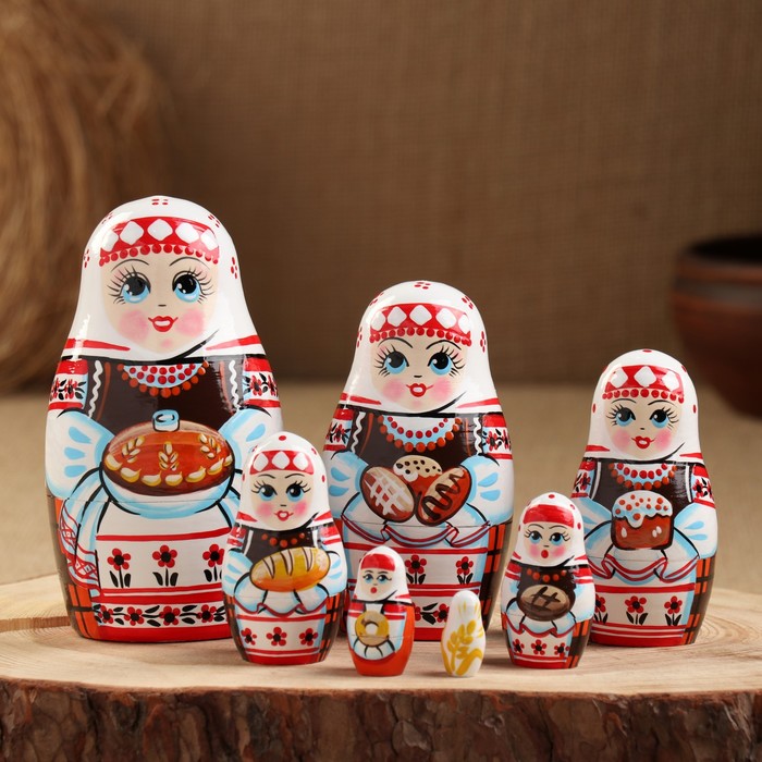 Матрёшка "С хлебом с солью", 7 кукольная, 13,5х7х7 см